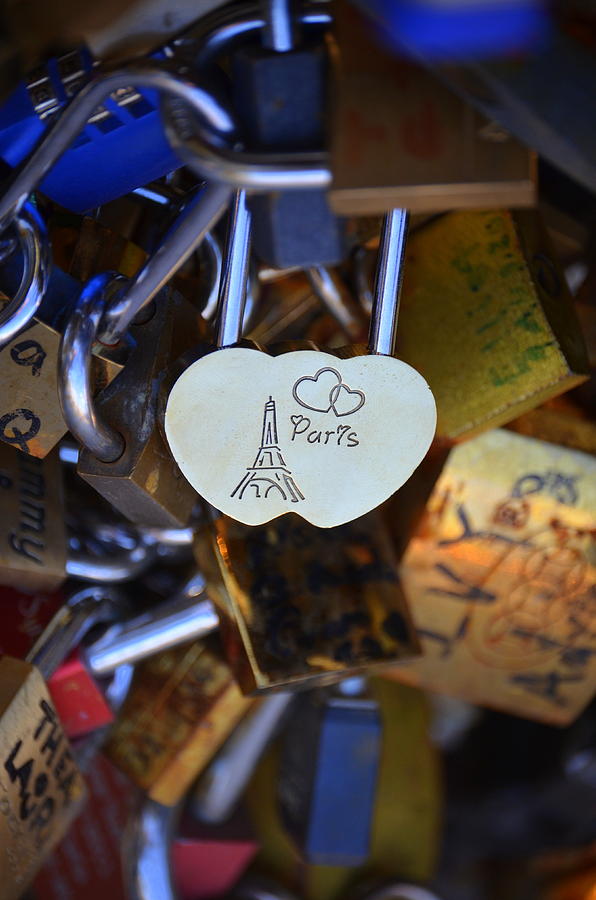 Paris Photograph - Locked Forever In Love by Riad Art