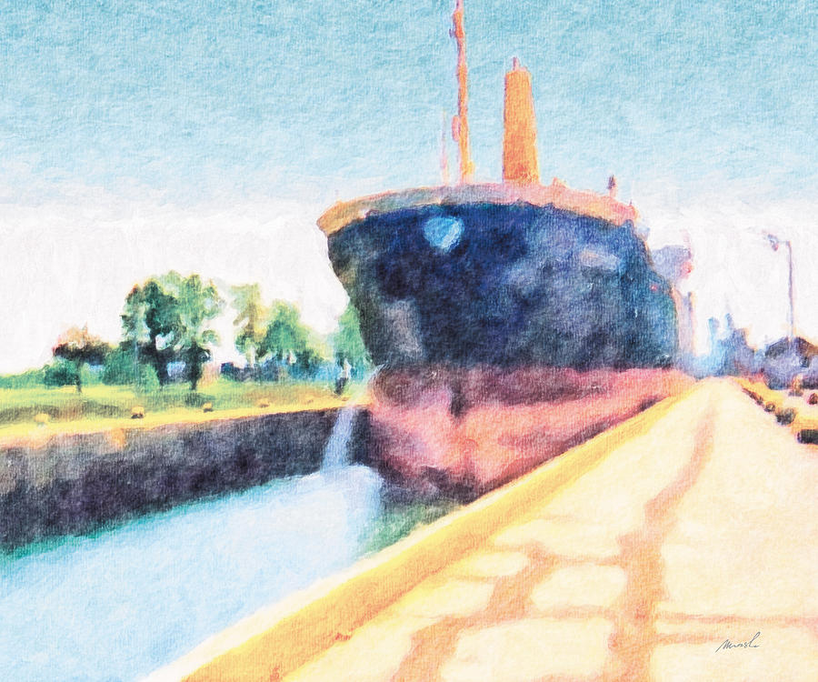 Locked Ship 2 Painting by The Art of Marsha Charlebois