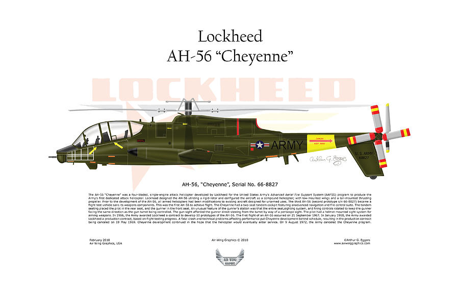 Lockheed AH-56 Cheyenne Digital Art by Arthur Eggers