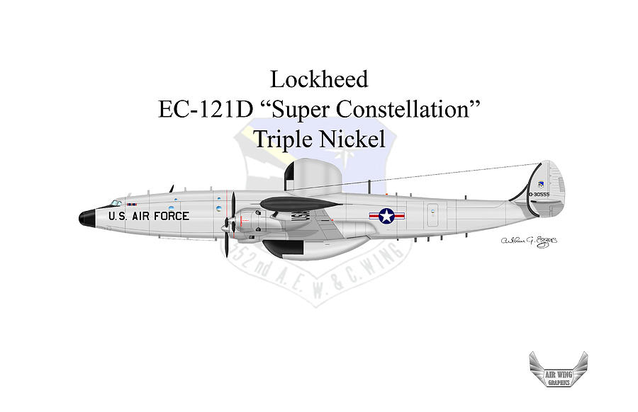 Lockheed EC-121D Super Constellation Digital Art by Arthur Eggers