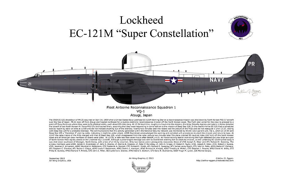 Lockheed EC-121M Super Constellation Digital Art by Arthur Eggers