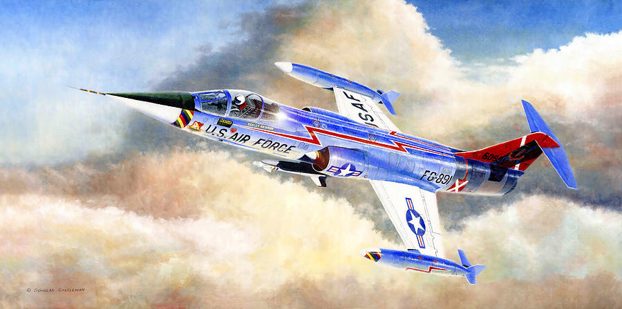 Lockheed F-104C Starfighter Painting by Douglas Castleman