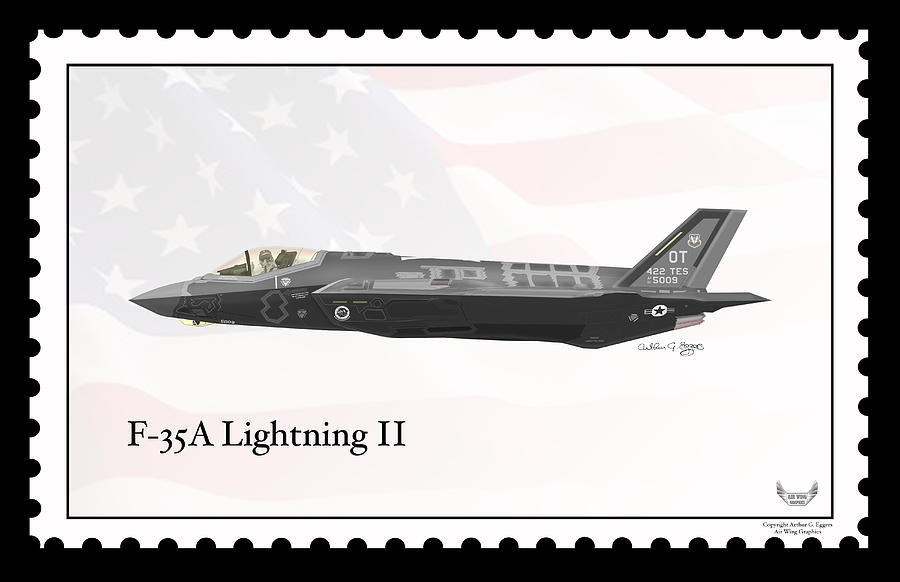 Lockheed Martin F-35A Lightning II 422TES Digital Art by Arthur Eggers
