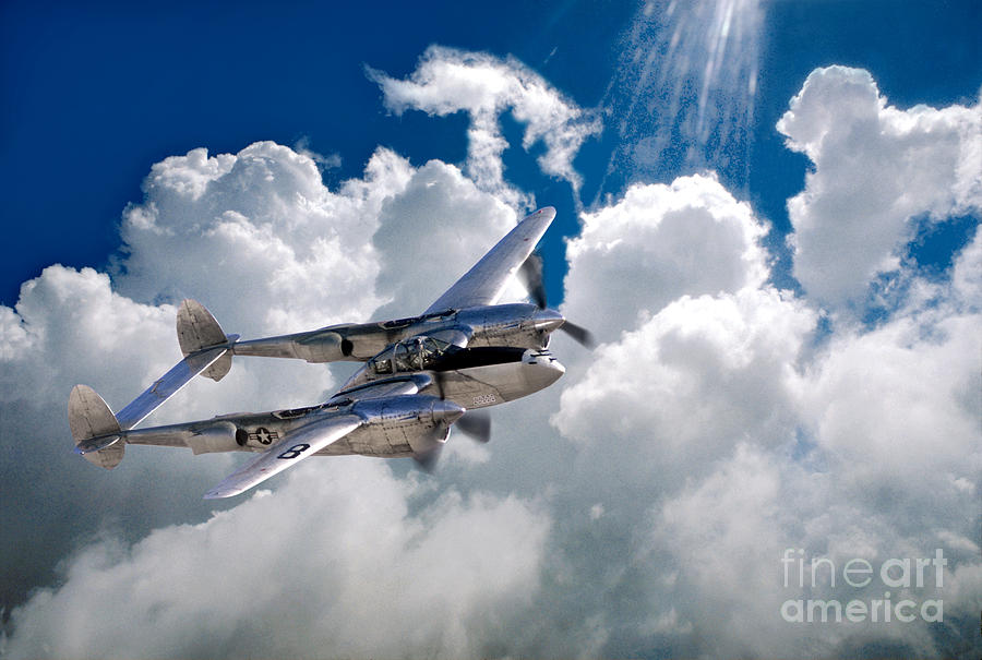 Lockheed P-38 Lightning Digital Art by Wernher Krutein