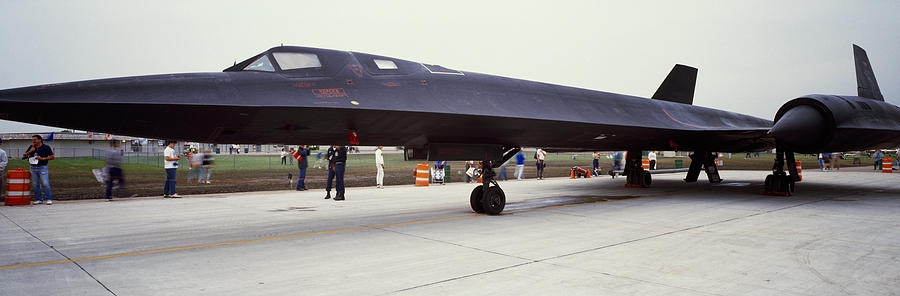 Transportation Photograph - Lockheed Sr-71 Blackbird On A Runway by Panoramic Images
