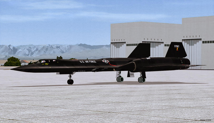 Lockheed SR-71 Blackbird Digital Art by Walter Colvin