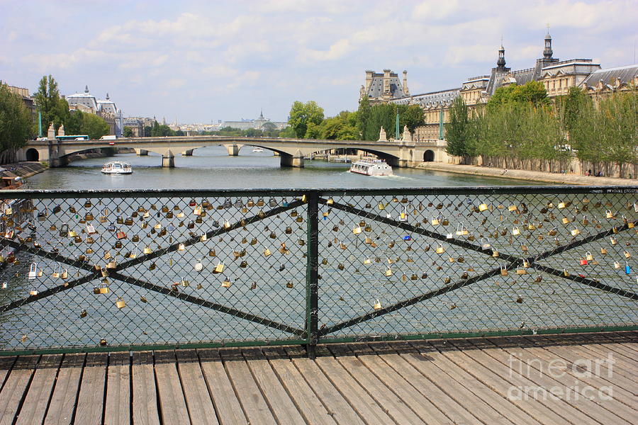 Locks of Love over the Seine Photograph by Carol Groenen