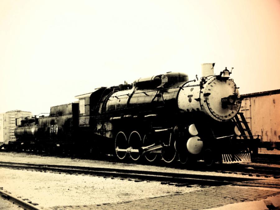 Locomotive 1519 - BW - Vintage 01 Photograph by Pamela Critchlow