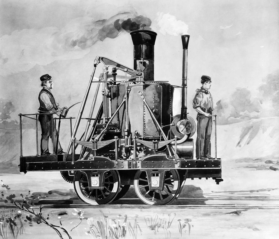 Locomotive, 1832 Drawing by Granger