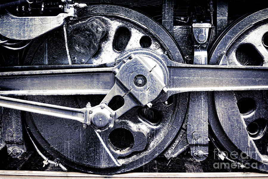 Locomotive Drive Wheels Photograph by Olivier Le Queinec