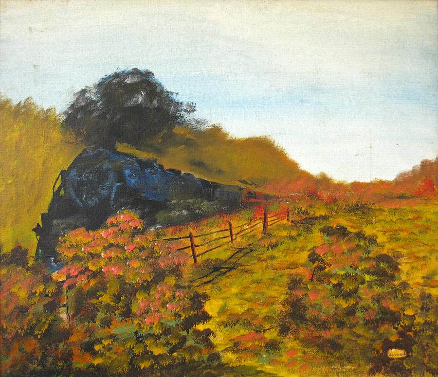 Locomotive Painting by Michael Anthony Edwards