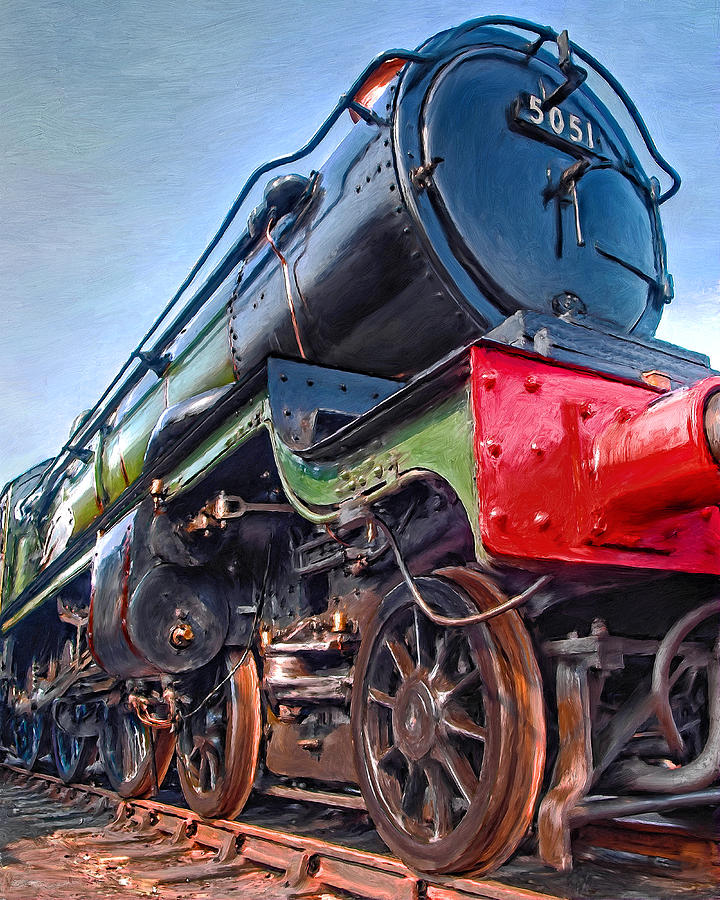 Locomotive Painting by Michael Pickett