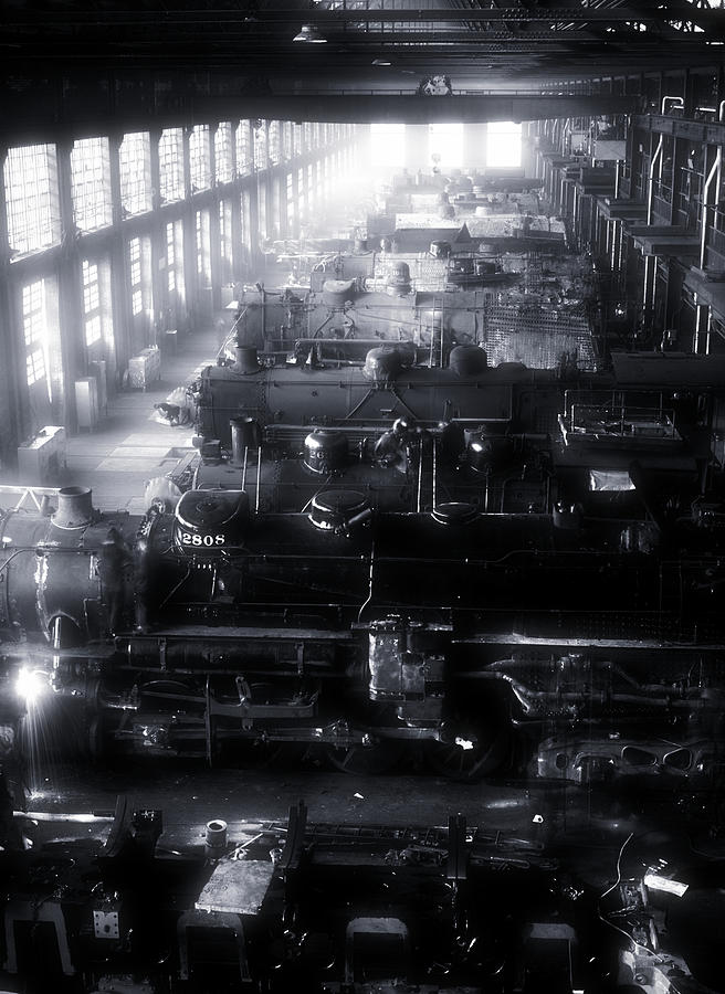 Locomotive Shop - Chicago 1942 Photograph by Mountain Dreams