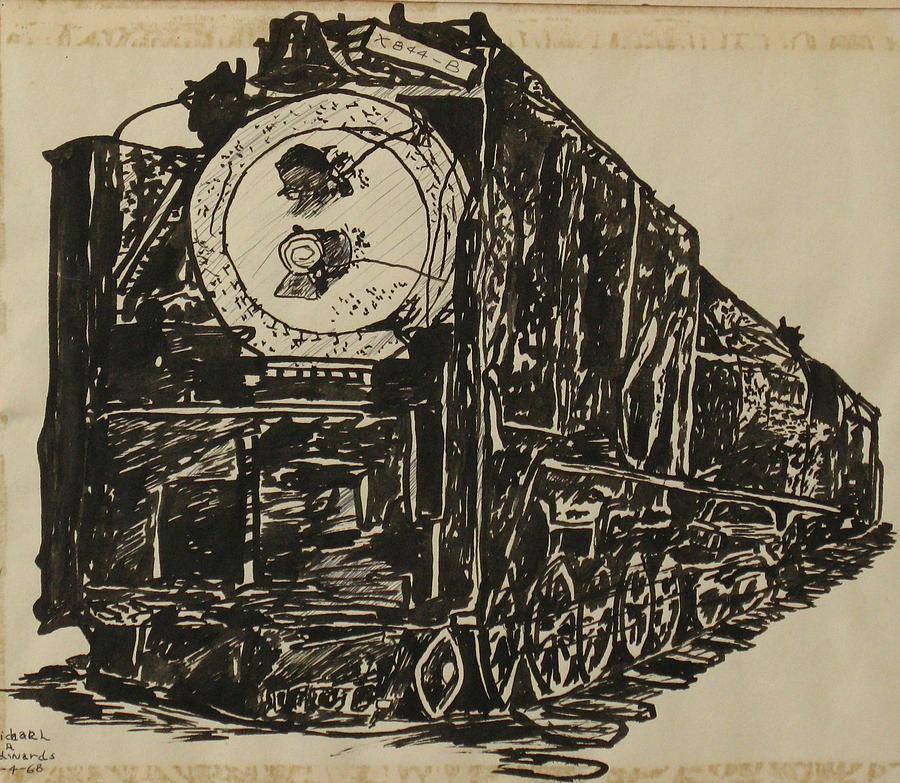 Locomotive Study Drawing by Michael Anthony Edwards