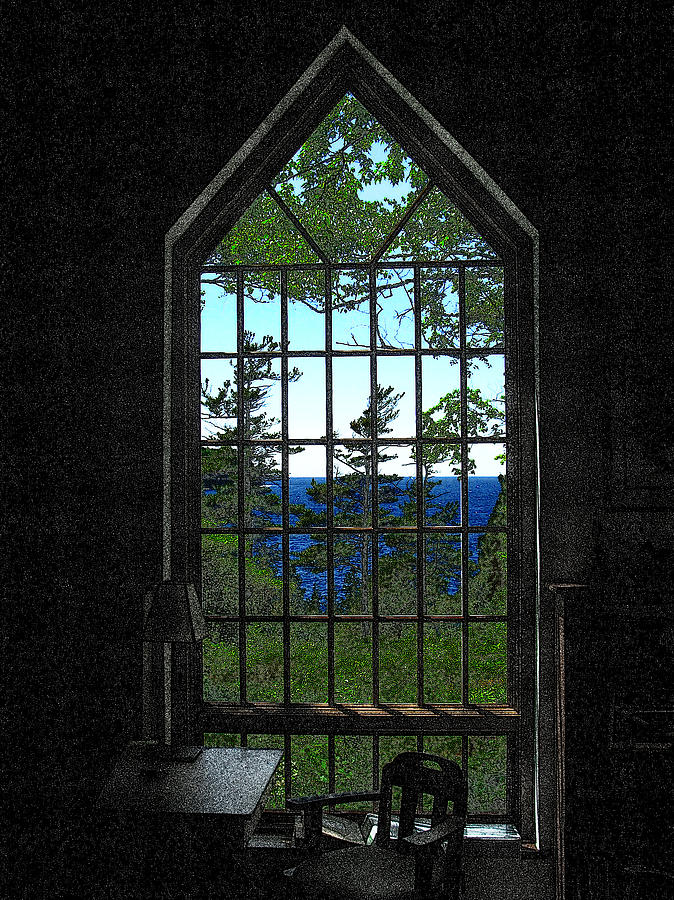Lodge Window at The Clearing Digital Art by David Blank