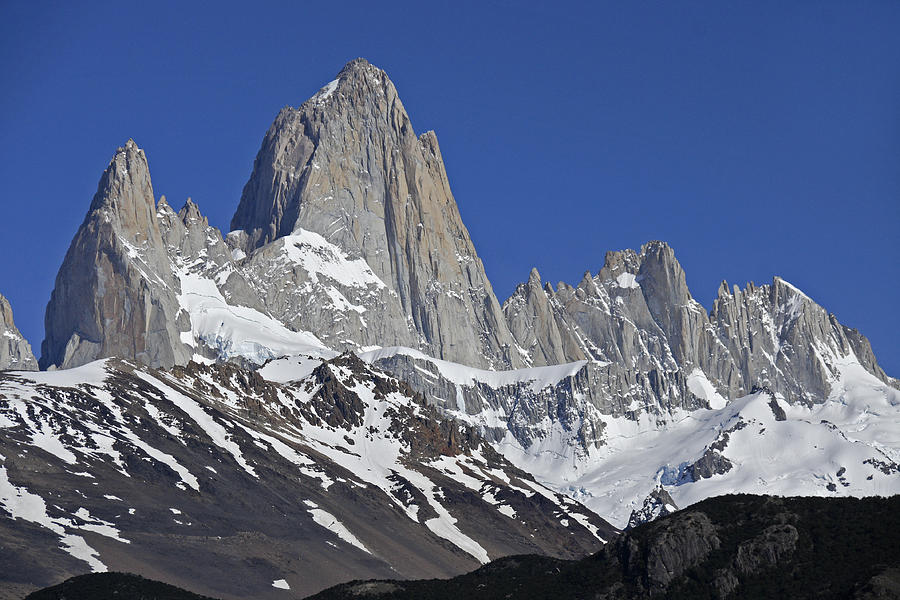 Mountain Photograph - Lofty Mount Fitz Roy by Michele Burgess