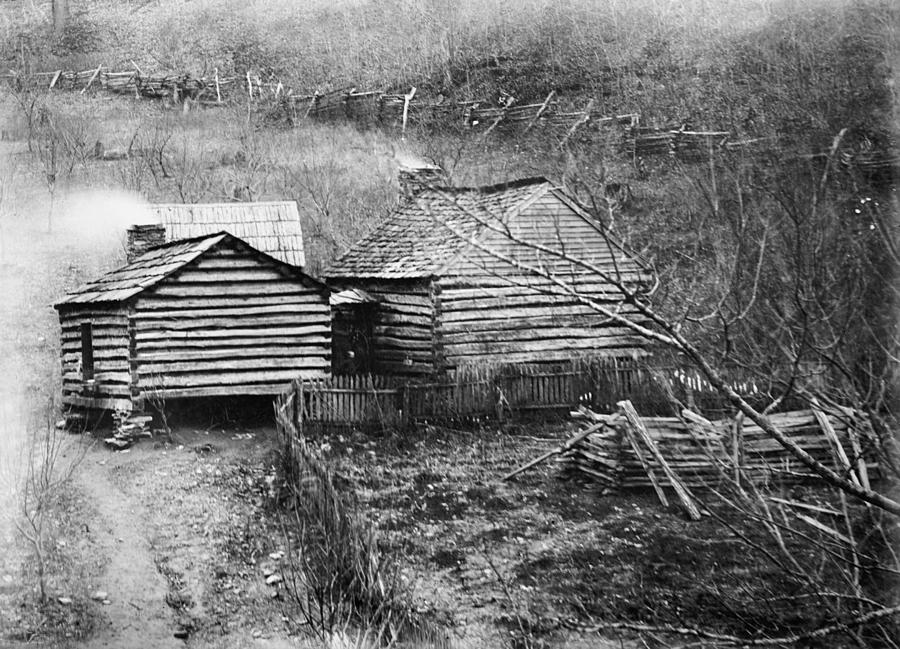Log Cabin, C1909 Photograph by Granger