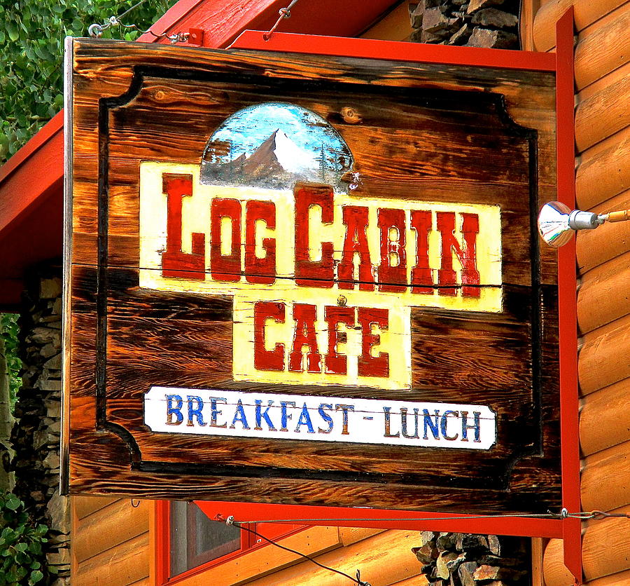 Cabin Photograph - Log Cabin Cafe by Jeff Gater