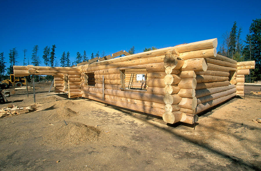 Log Cabin Construction Photograph by Joseph Sohm
