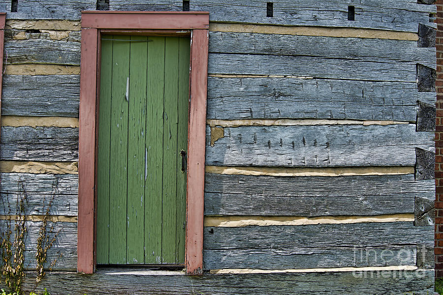 Log Cabin Door Photograph by David Arment
