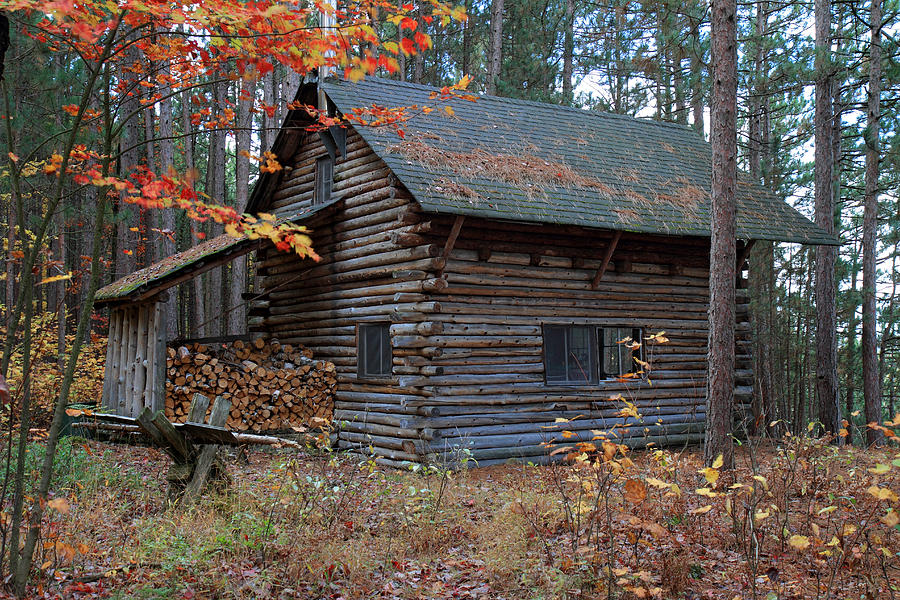 Log Cabin on the East Coast Photograph by Pierre Leclerc Photography