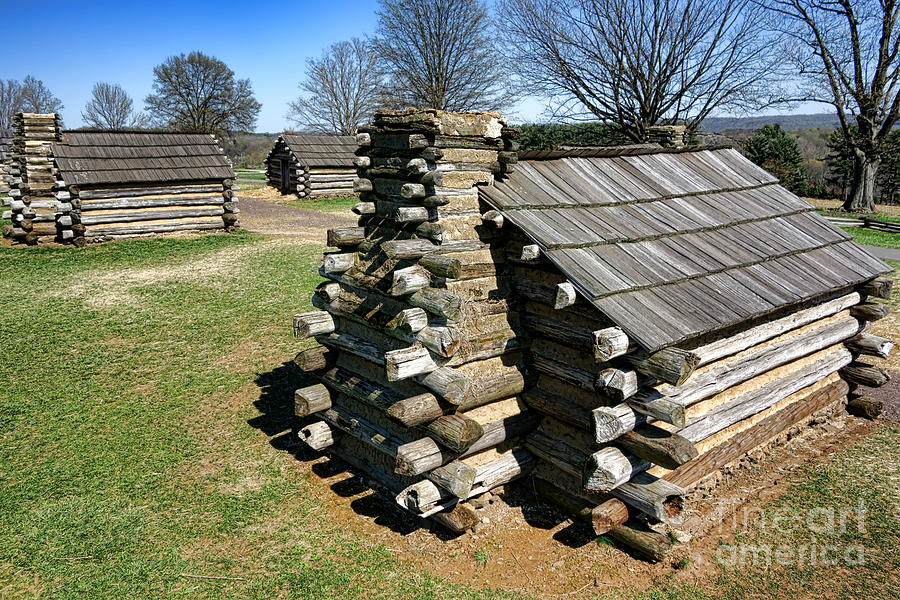 Log Cabins at Valley Forge Photograph by Olivier Le Queinec