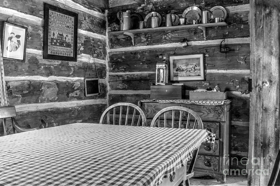 Log House Table Photograph by Steven Parker