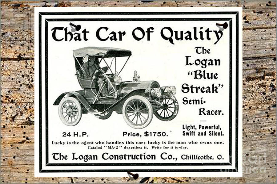 Logan Car Poster on Wood  Photograph by Charles Robinson