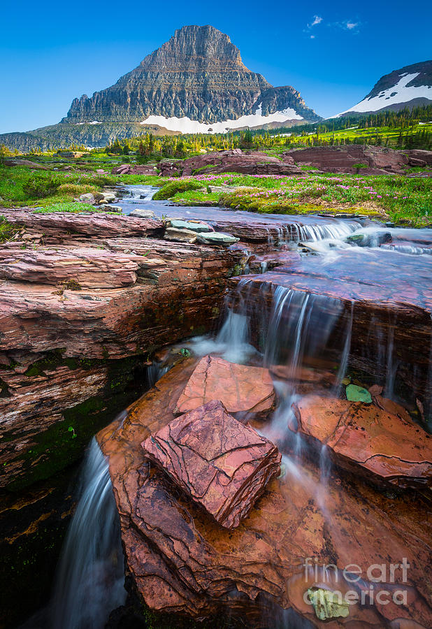 Logan Pass Waterfall Photograph by Inge Johnsson