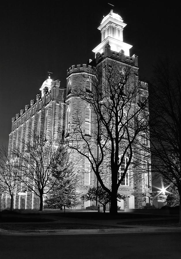 Logan Temple Black and White Photograph by David Andersen