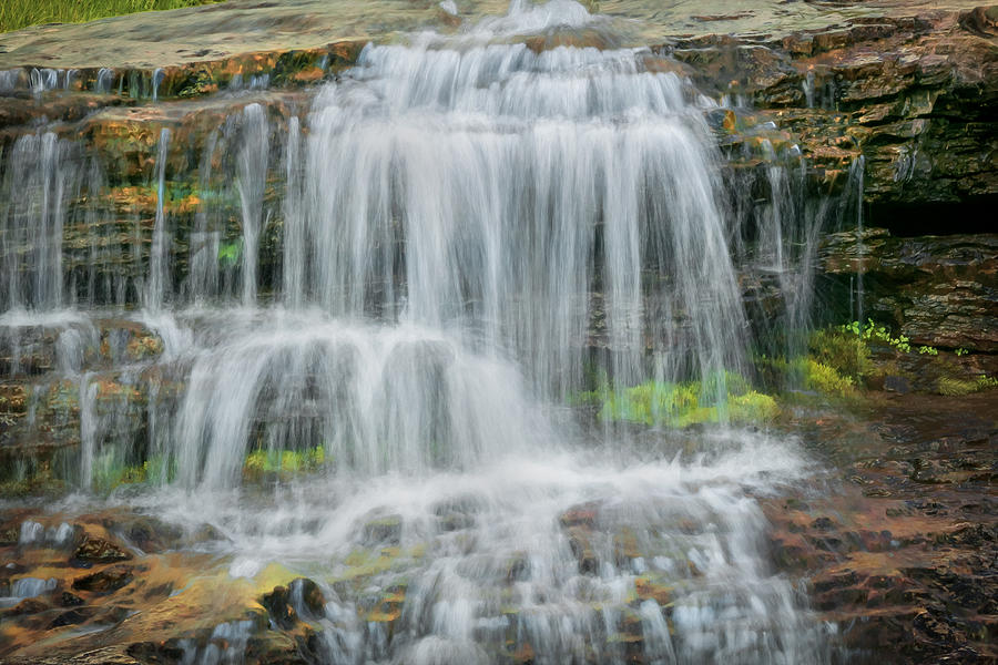 Logans Pass Waterfall Glacier National Park Photograph by Rich Franco