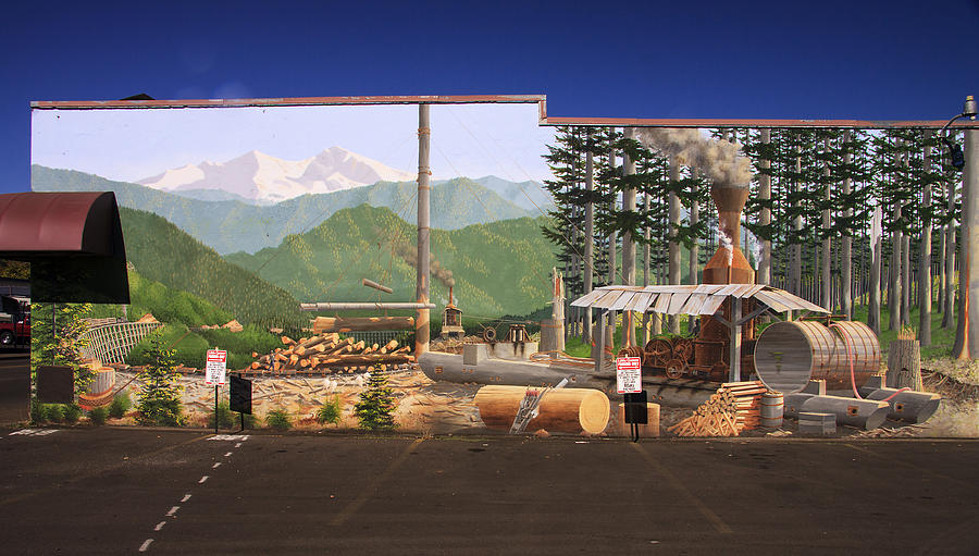 Logging Mural Photograph