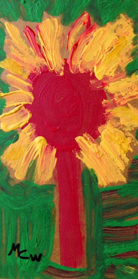 Lolipop Flower Painting by Mary Carol Williams