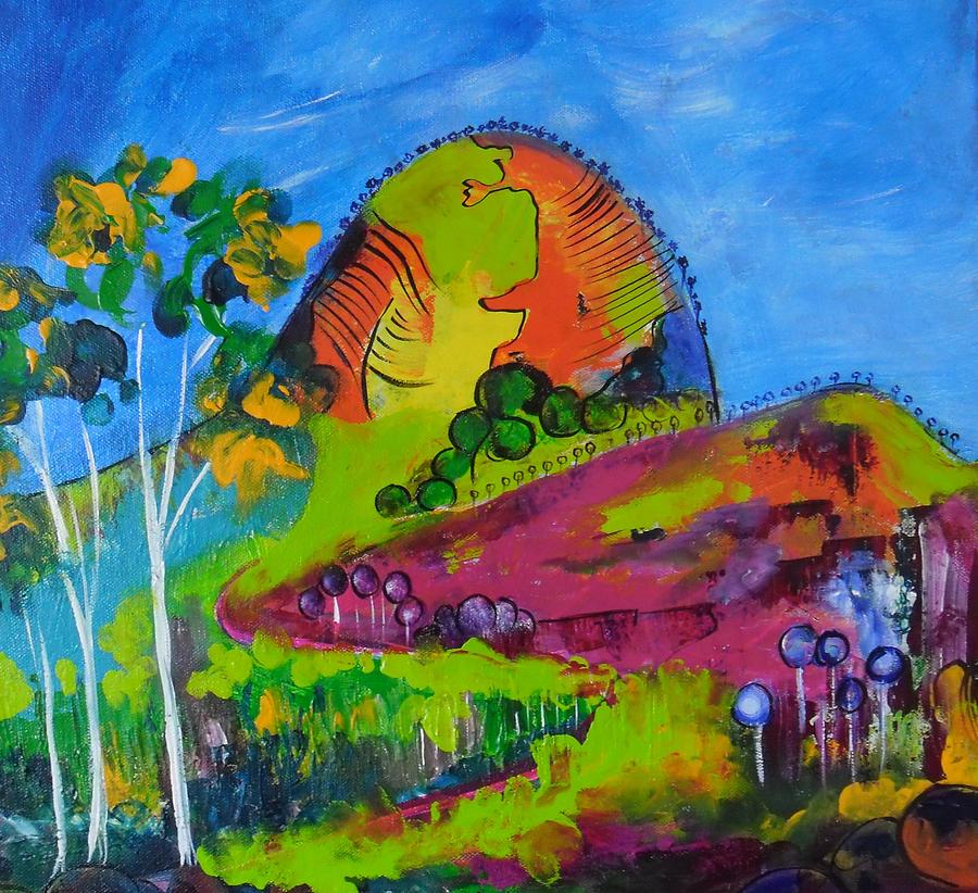 Lollipop Mountain Painting by Lyn Olsen
