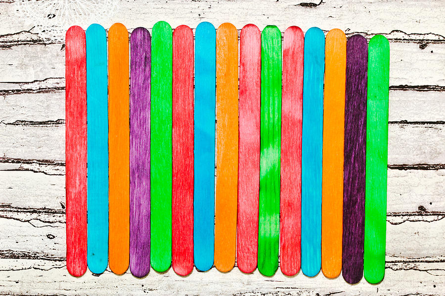 Abstract Photograph - Lollipop sticks by Tom Gowanlock