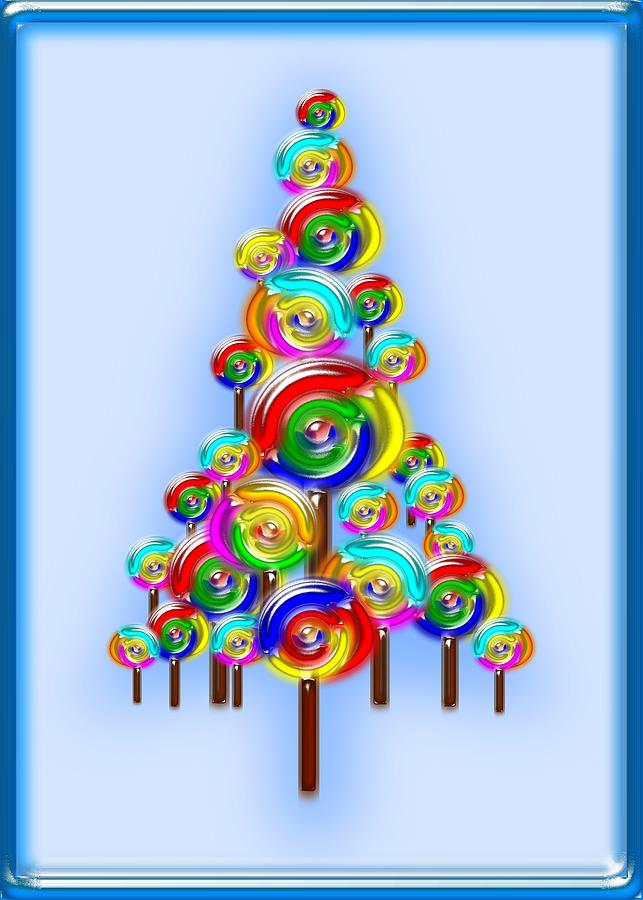 Candy Digital Art - Lollipop Tree by Anastasiya Malakhova
