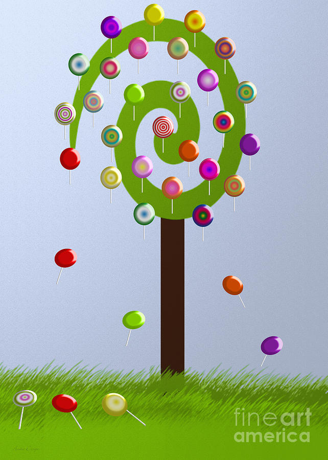Lolly Pop Tree Digital Art by Andee Design