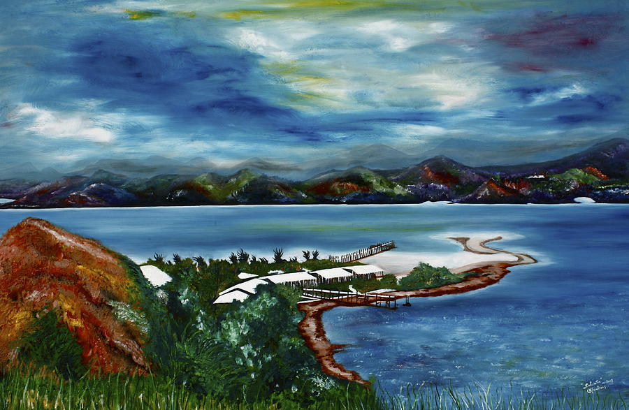 Loloata Island Painting by Carol Tsiatsios
