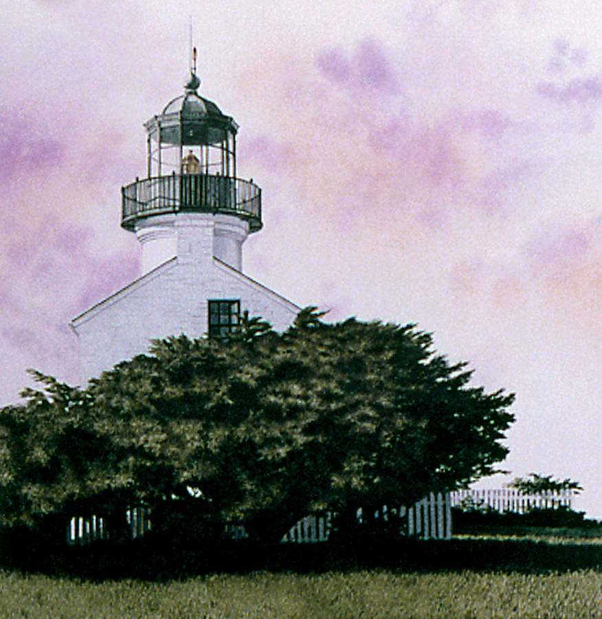 Loma Lighthouse Painting by Tom Wooldridge
