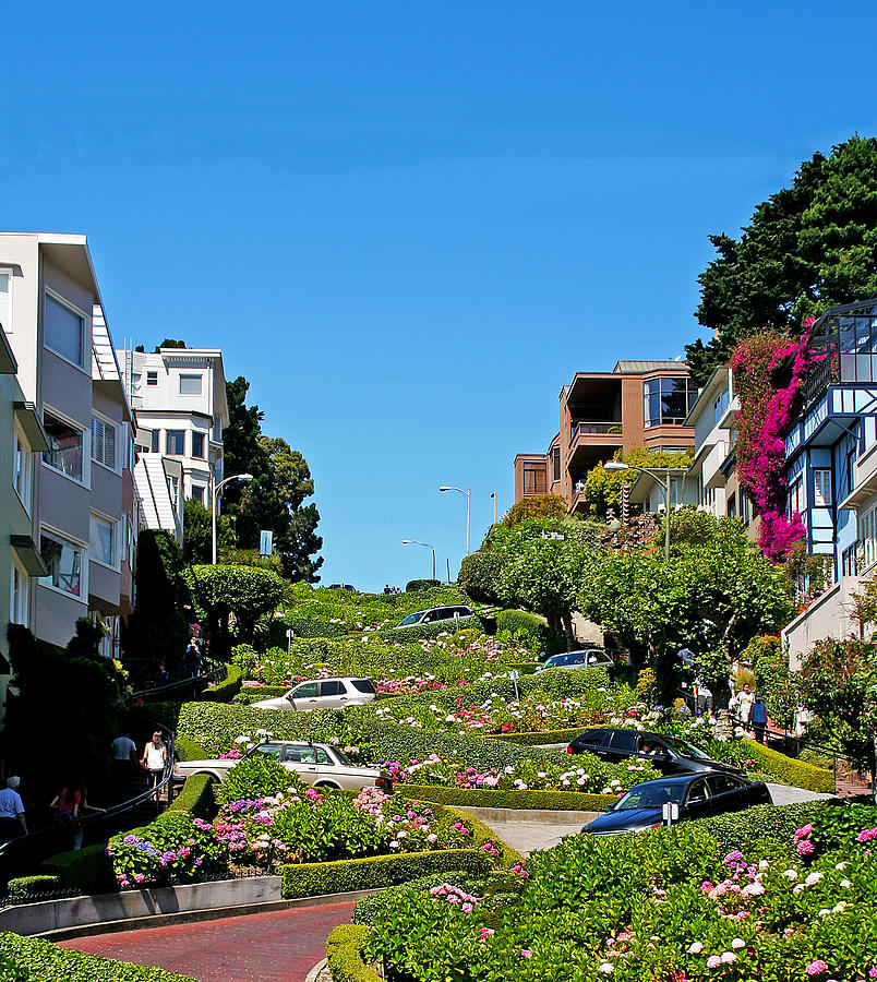  San Francisco, California - Lombard Street Photograph by Richard Krebs