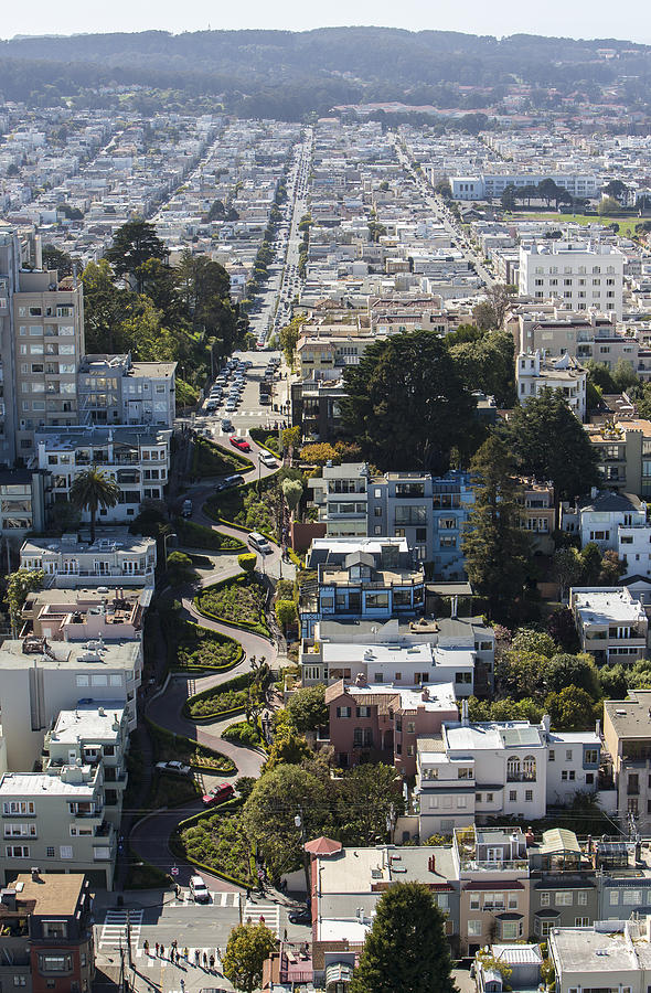 San Francisco Photograph - Lombard Street, San Francisco by Dave Cleaveland