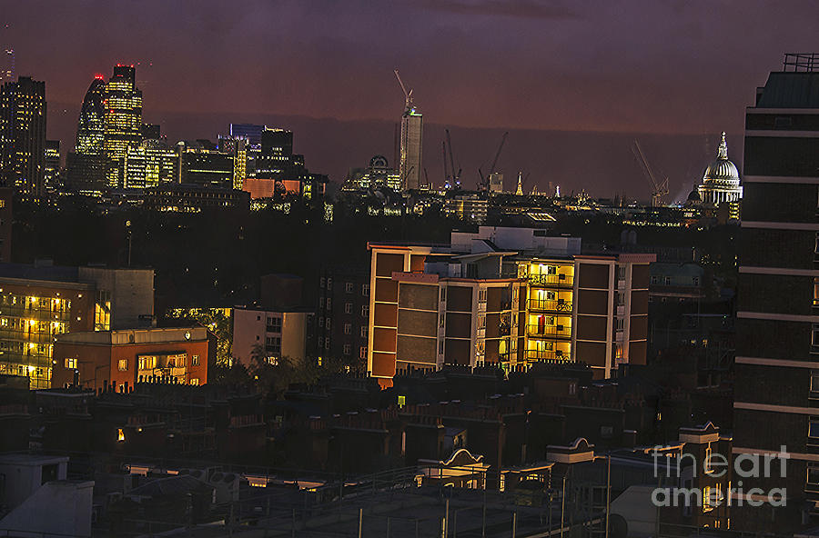 London After Dark Photograph by Elvis Vaughn