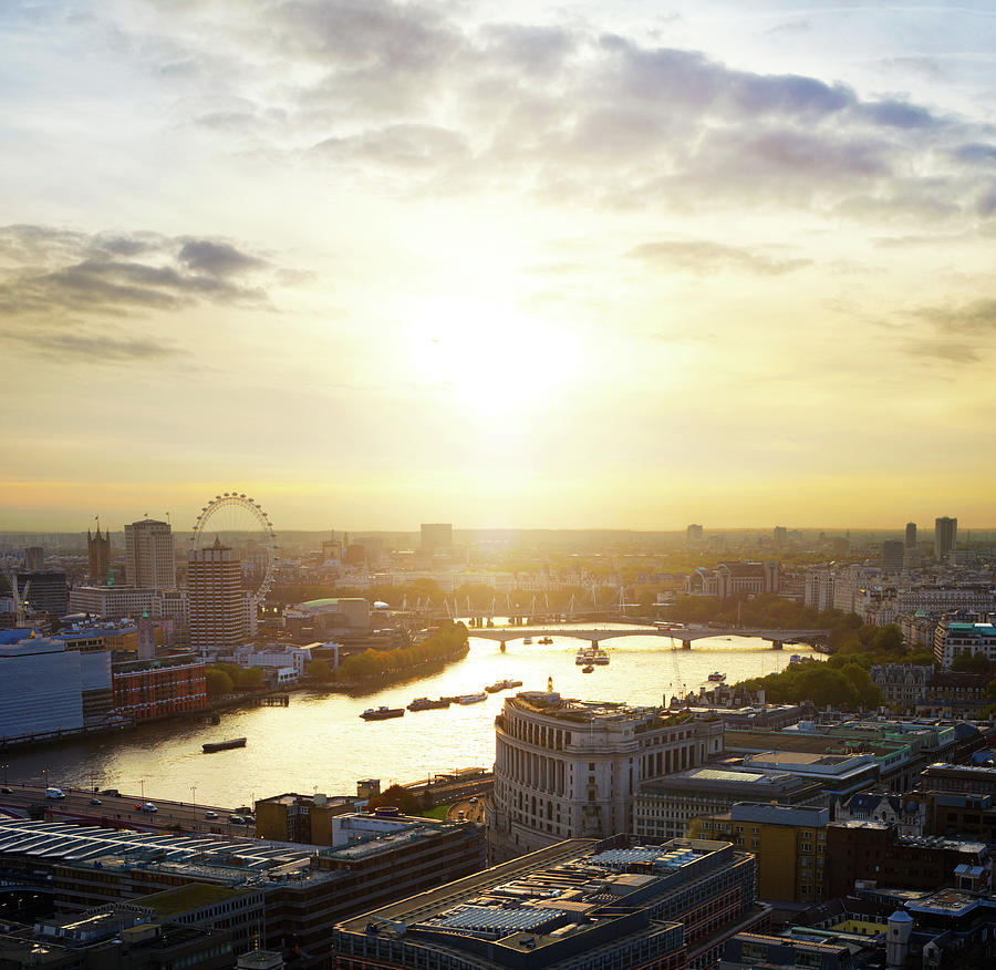 London And The Thames At Sunset Photograph by Tim Robberts