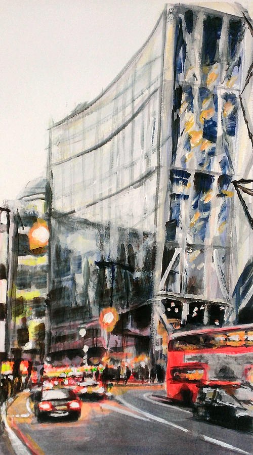 London Bishopsgate 2 Painting by Paul Mitchell - Pixels