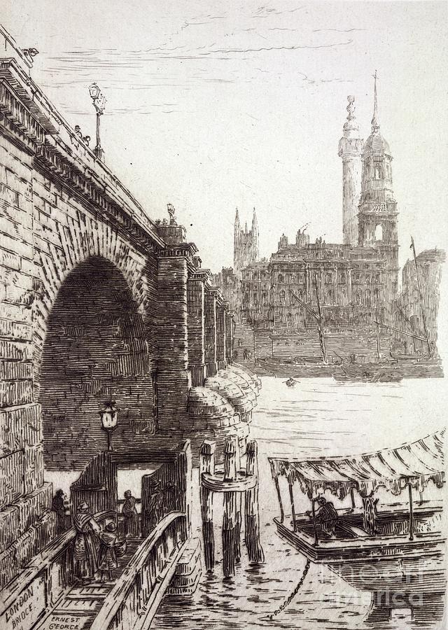 London Bridge, London, 19th Century Photograph by British Library
