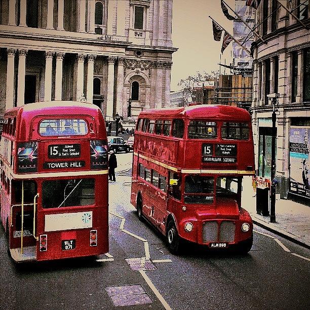 Instagrammer Photograph - London Buses!! by Chris Drake