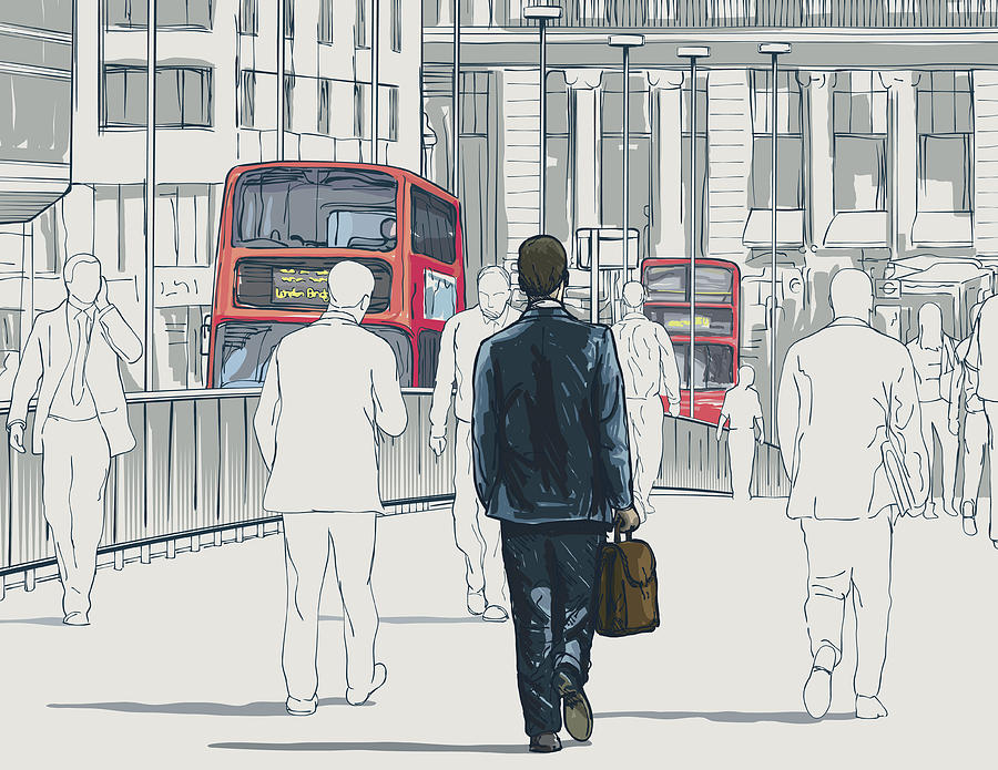 London Buses Drawing by Timoph