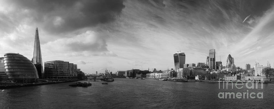 Black And White Photograph - London City Panorama by Pixel Chimp