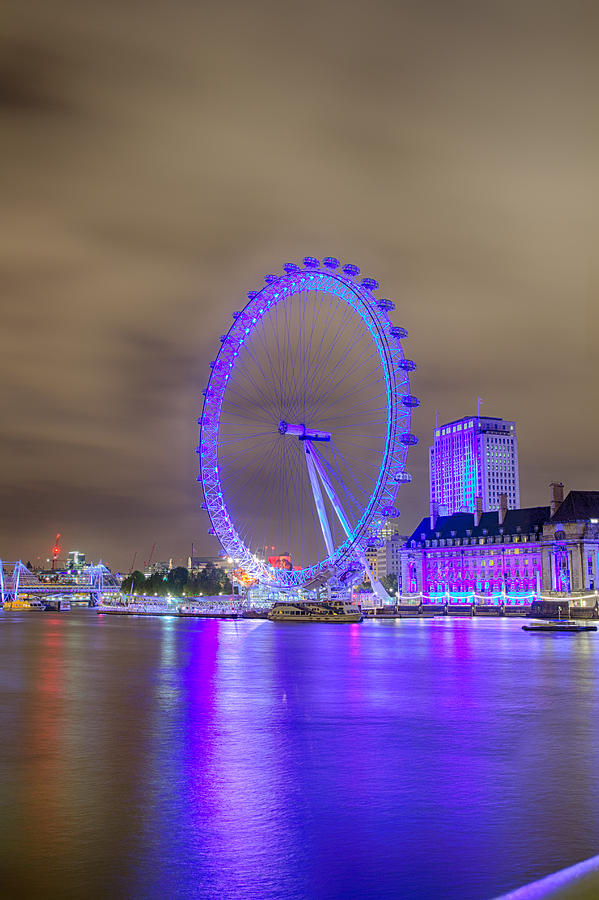 London Cityscape at Night Photograph by Leah Palmer