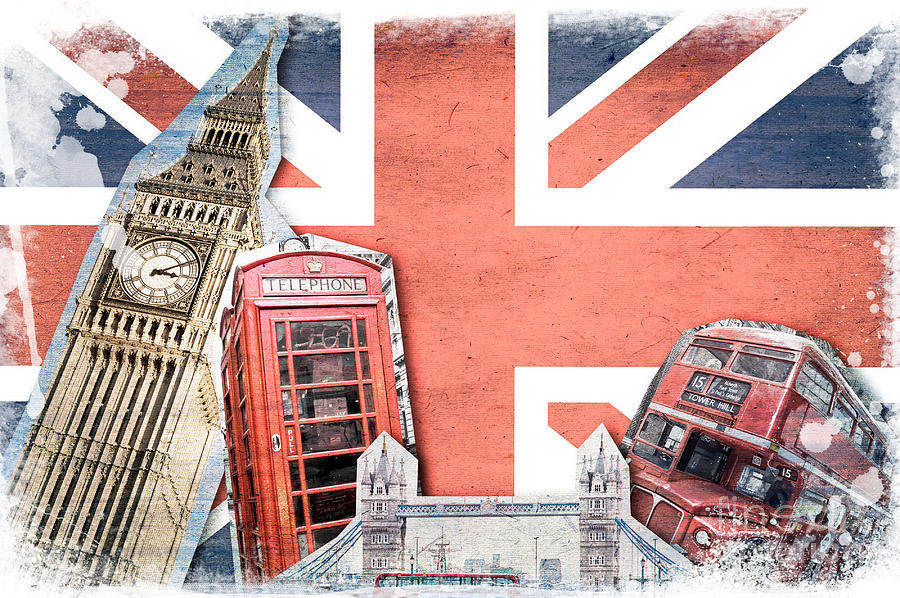 London collage Digital Art by Delphimages London Photography
